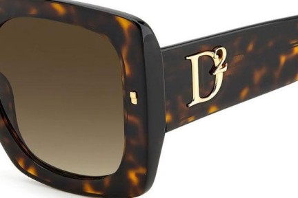 Okulary przeciwsłoneczne Dsquared2 D20063/S 086/HA Oversize Havana