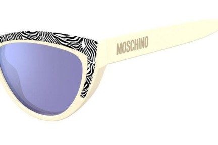 Okulary przeciwsłoneczne Moschino MOS094/S SZJ/35 Kocie oczy Białe