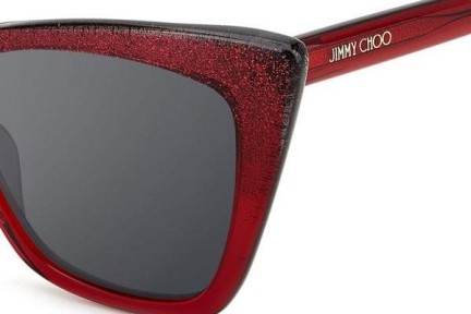 Okulary przeciwsłoneczne Jimmy Choo LUCINE/S DXL/T4 Kocie oczy Czerwone