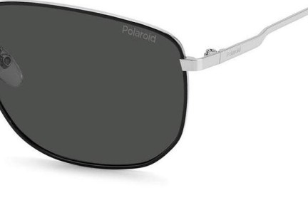 Okulary przeciwsłoneczne Polaroid PLD2120/G/S 84J/M9 Polarized Prostokątne Srebrne