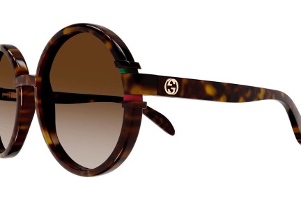 Okulary przeciwsłoneczne Gucci GG1067S 002 Okrągłe Havana