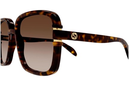 Okulary przeciwsłoneczne Gucci GG1066S 002 Oversize Havana