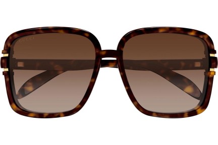 Okulary przeciwsłoneczne Gucci GG1066S 002 Oversize Havana