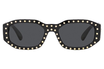 Okulary przeciwsłoneczne Versace Studded Medusa Biggie VE4361 539787 Owalne Czarne