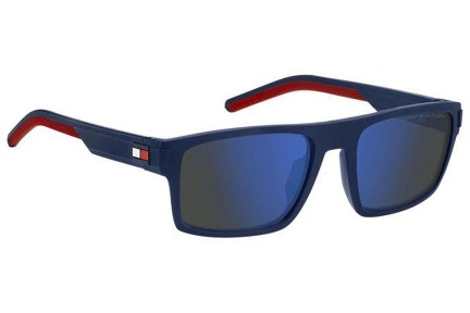 Okulary przeciwsłoneczne Tommy Hilfiger TH1977/S FLL/ZS Kwadratowe Niebieskie