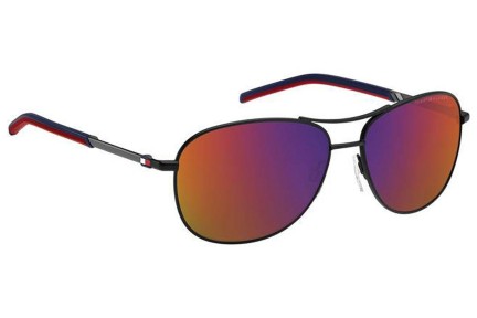 Okulary przeciwsłoneczne Tommy Hilfiger TH2023/S 003/MI Pilotki (Aviator) Czarne