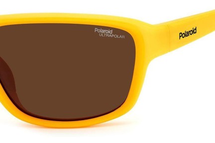 Okulary przeciwsłoneczne Polaroid PLD7049/S 2V7/47 Polarized Prostokątne Żółte