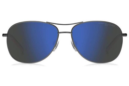 Okulary przeciwsłoneczne Tommy Hilfiger TH2023/S R80/ZS Pilotki (Aviator) Srebrne