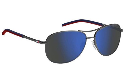 Okulary przeciwsłoneczne Tommy Hilfiger TH2023/S R80/ZS Pilotki (Aviator) Srebrne