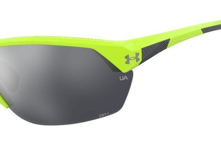 Okulary przeciwsłoneczne Under Armour UACOMPETE 0IE/QI Prostokątne Zielone