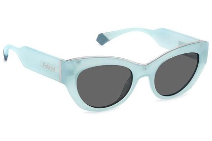 Okulary przeciwsłoneczne Polaroid PLD6199/S/X MVU/M9 Polarized Kocie oczy Niebieskie