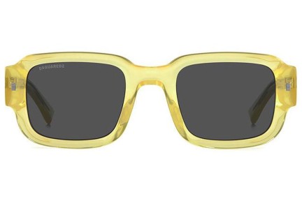 Okulary przeciwsłoneczne Dsquared2 ICON0009/S 40G/IR Prostokątne Żółte