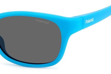 Okulary przeciwsłoneczne Polaroid Junior PLDK006/S MVU/M9 Polarized Prostokątne Niebieskie