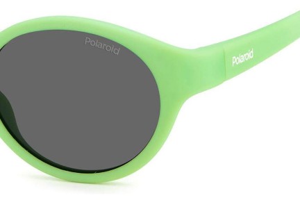 Okulary przeciwsłoneczne Polaroid Junior PLDK007/S 1ED/M9 Polarized Owalne Zielone