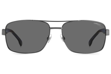 Okulary przeciwsłoneczne Carrera CARRERA8063/S R80/M9 Polarized Prostokątne Srebrne