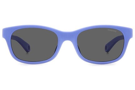 Okulary przeciwsłoneczne Polaroid Junior PLDK006/S 789/M9 Polarized Prostokątne Fioletowe