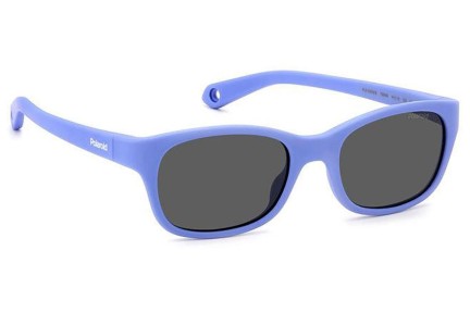 Okulary przeciwsłoneczne Polaroid Junior PLDK006/S 789/M9 Polarized Prostokątne Fioletowe