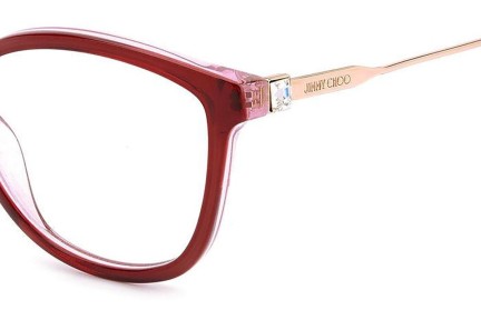 Okulary korekcyjne Jimmy Choo JC373 LDL Kocie oczy Czerwone