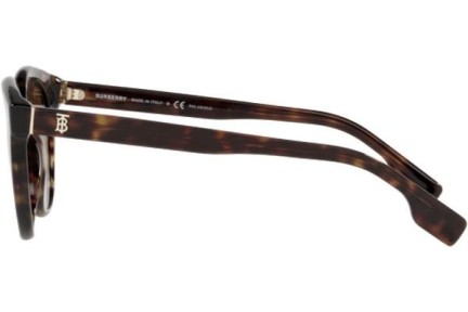 Okulary przeciwsłoneczne Burberry Amelia BE4326 3002T5 Polarized Okrągłe Havana