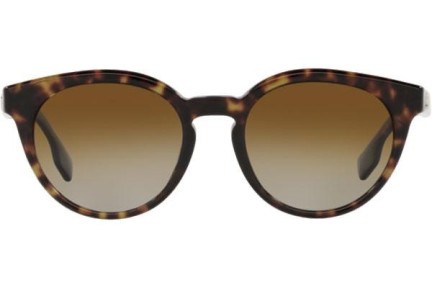 Okulary przeciwsłoneczne Burberry Amelia BE4326 3002T5 Polarized Okrągłe Havana