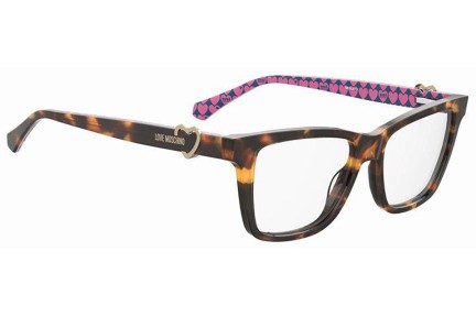 Okulary korekcyjne Love Moschino MOL610 05L Prostokątne Havana