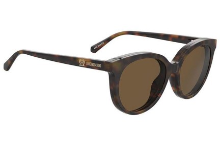 Okulary korekcyjne Love Moschino MOL058/CS 05L/70 Okrągłe Havana