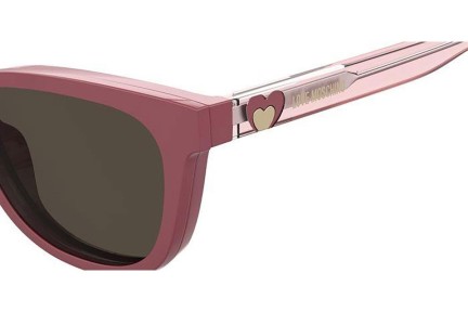 Okulary korekcyjne Love Moschino MOL052/CS G3I/70 Kocie oczy Różowe