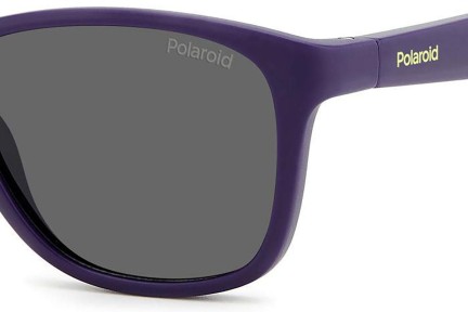 Okulary przeciwsłoneczne Polaroid Junior PLD8052/S 80Z/M9 Polarized Kwadratowe Fioletowe