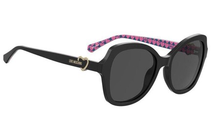 Okulary przeciwsłoneczne Love Moschino MOL059/S 807/IR Kocie oczy Czarne