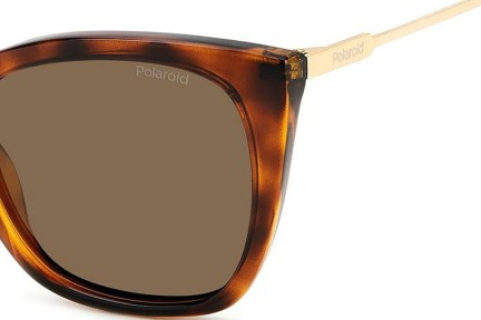 Okulary przeciwsłoneczne Polaroid PLD4144/S/X 086/SP Polarized Kocie oczy Havana