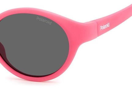 Okulary przeciwsłoneczne Polaroid Junior PLDK007/S MU1/M9 Polarized Owalne Różowe