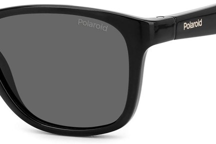 Okulary przeciwsłoneczne Polaroid Junior PLD8052/S 9HT/M9 Polarized Kwadratowe Czarne