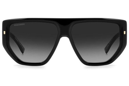 Okulary przeciwsłoneczne Dsquared2 D20088/S 2M2/9O Flat Top Czarne