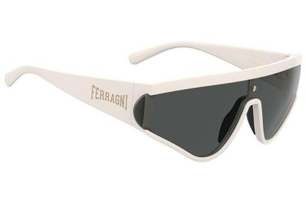 Okulary przeciwsłoneczne Chiara Ferragni CF7021/S VK6/IR Pojedyncze | Shield Białe