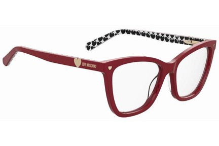 Okulary korekcyjne Love Moschino MOL593 C9A Kocie oczy Czerwone