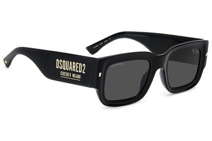 Okulary przeciwsłoneczne Dsquared2 D20089/S 2M2/IR Prostokątne Czarne