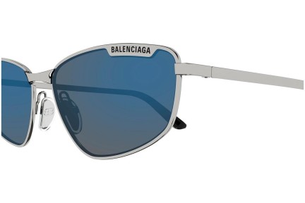 Okulary przeciwsłoneczne Balenciaga BB0277S 003 Nieregularny Srebrne