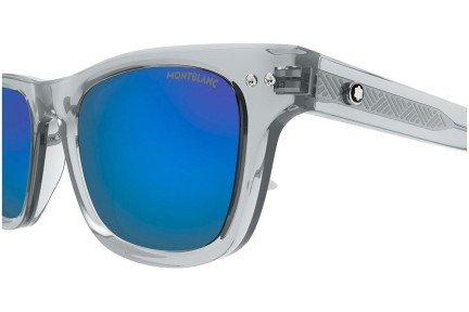 Okulary przeciwsłoneczne Mont Blanc MB0254S 004 Okrągłe Szare