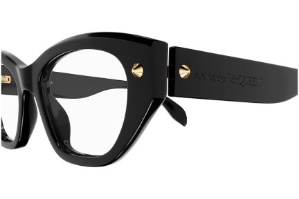 Okulary korekcyjne Alexander McQueen AM0410O 001 Okrągłe Czarne