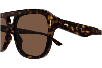 Okulary przeciwsłoneczne Gucci GG1263S 006 Pilotki (Aviator) Havana