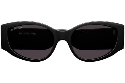 Okulary przeciwsłoneczne Balenciaga BB0258S 001 Prostokątne Czarne