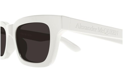 Okulary przeciwsłoneczne Alexander McQueen AM0392S 005 Prostokątne Białe