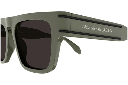 Okulary przeciwsłoneczne Alexander McQueen AM0397S 005 Kwadratowe Zielone