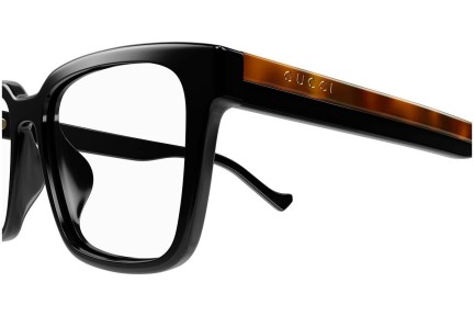 Okulary korekcyjne Gucci GG1306OA 003 Prostokątne Czarne