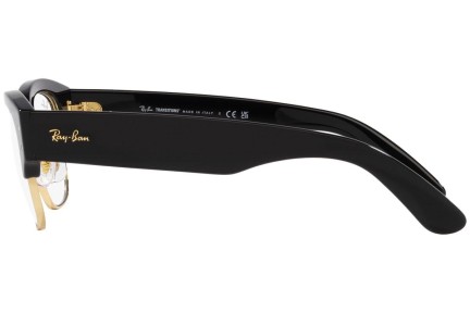 Okulary przeciwsłoneczne Ray-Ban Mega Clubmaster RB0316S 901/GG Browline Czarne