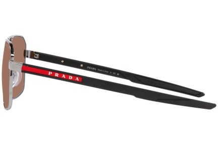 Okulary przeciwsłoneczne Prada Linea Rossa PS55WS 5AV50A Pilotki (Aviator) Srebrne