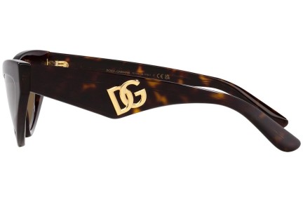 Okulary przeciwsłoneczne Dolce & Gabbana DG4439 502/73 Kocie oczy Havana