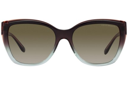 Okulary przeciwsłoneczne Emporio Armani EA4198 59898E Kocie oczy Brązowe