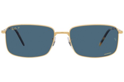 Okulary przeciwsłoneczne Ray-Ban RB3717 9196S2 Polarized Prostokątne Złote