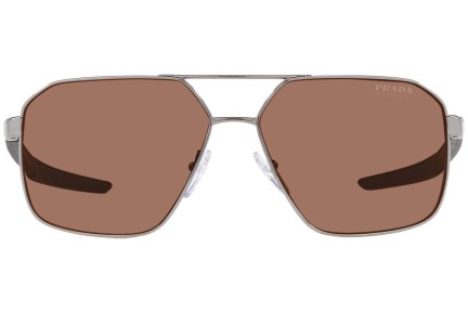 Okulary przeciwsłoneczne Prada Linea Rossa PS55WS 5AV50A Pilotki (Aviator) Srebrne